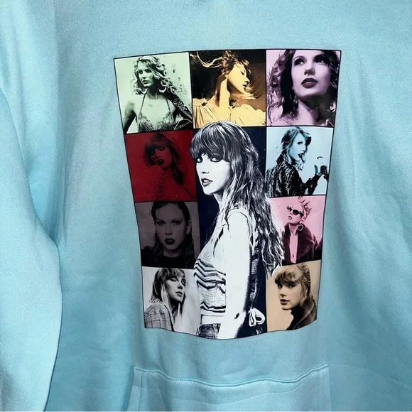 Taylor Swift The Eras Tour Blue Sweatshirt Hoodie Like New Large - Picture 2 of 7